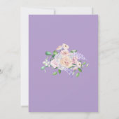 Save The Date Mariage Floral d'Été Fleur Sauvage Violette (Dos)