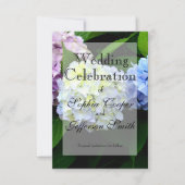 Save The Date Mariage floral d'hortensia élégant (Devant)