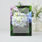 Save The Date Mariage floral d'hortensia élégant (Debout devant)