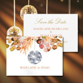 Save The Date Mariage Floral Disco Ball Enregistrer la date