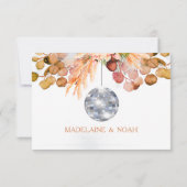 Save The Date Mariage Floral Disco Ball Enregistrer la date (Dos)