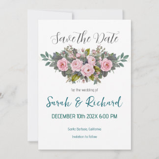 Save The Date Mariage floral doux