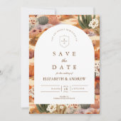 Save The Date Mariage floral du désert occidental (Devant)