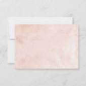 Save The Date Mariage Floral Élégant Moderne Rose (Dos)