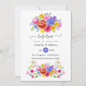 Save The Date Mariage Floral Fiesta Espagnol (Devant)