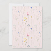 Save The Date Mariage Floral Fleur de Champ Simple Moderne (Dos)