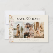 Save The Date Mariage Floral Fleur sauvage de code QR (Devant)