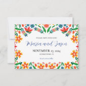 Save The Date Mariage Floral Floral Colorful (Devant)