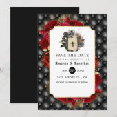 Save The Date Mariage Floral Gothique (Devant / Derrière)