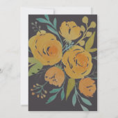 Save The Date Mariage floral jaune et Brown (Dos)