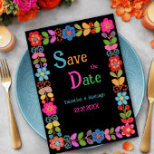 Save The Date Mariage floral mexicain moderne