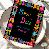 Save The Date Mariage floral mexicain moderne