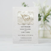 Save The Date Mariage Floral Neutre (Debout devant)