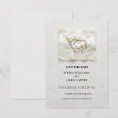 Save The Date Mariage Floral Neutre (Devant / Derrière)