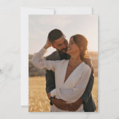Save The Date Mariage Floral Noir Argent (Dos)
