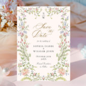 Save The Date Mariage floral orange Grace Pastel Blush