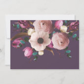 Save The Date Mariage floral photographique moderne enregistrer (Dos)