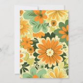Save The Date Mariage Floral Rétro Boho Groovy (Dos)