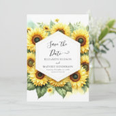 Save The Date Mariage floral romantique (Debout devant)