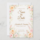 Save The Date Mariage Floral Romantique (Devant)