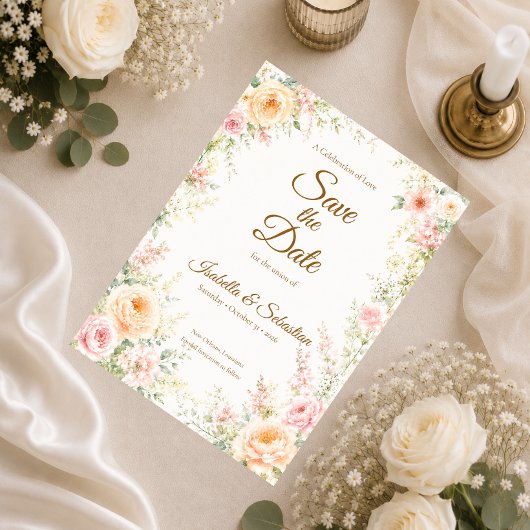 Save The Date Mariage Floral Romantique