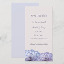Mariage floral rose bleu foncé