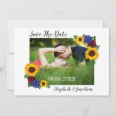Save The Date Mariage floral Rose de tournesol (Devant)
