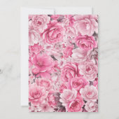 Save The Date Mariage Floral Rose Rose (Dos)