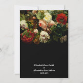 Save The Date Mariage floral rose rose foncé (Dos)