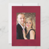 Save The Date Mariage Floral Rustique Boho Chic Bourgogne et Mar (Dos)