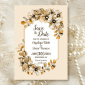 Save The Date Mariage floral rustique d'automne