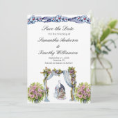 Save The Date Mariage Floral Scandinave QR (Debout devant)