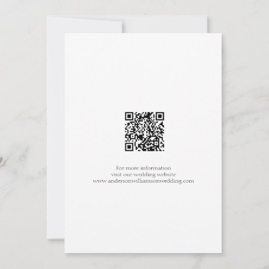 Save The Date Mariage Floral Scandinave QR (Dos)