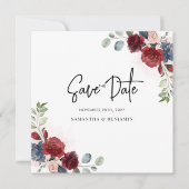 Save The Date Mariage Floral Script de verdure (Devant)