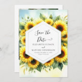 Save The Date Mariage floral simple (Devant / Derrière)