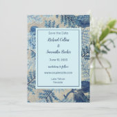 Save The Date Mariage Floral Tissé Enregistrer La Date (Debout devant)