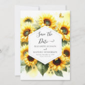 Save The Date Mariage floral unique (Devant)