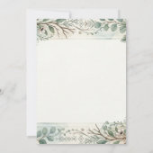 Save The Date Mariage Floral Végétal (Dos)