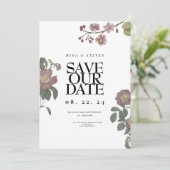 Save The Date Mariage floral vintage (Debout devant)