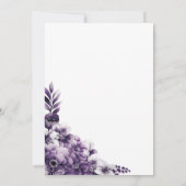 Save The Date Mariage floral violet rustique Enregistrer la date (Dos)