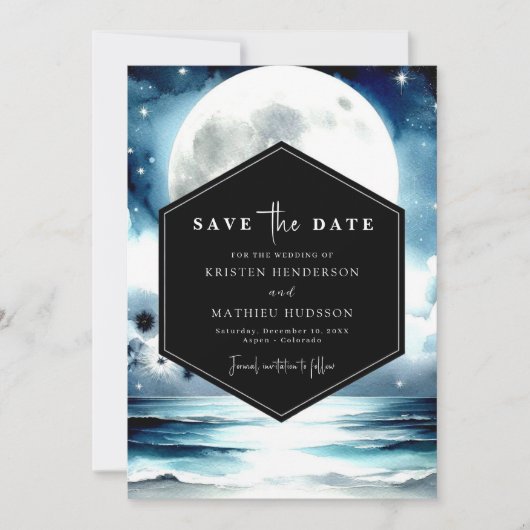Save The Date Mariage floral Whimsical (Devant)