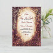 Save The Date Mariage forestier enchanté (Debout devant)