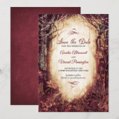 Save The Date Mariage forestier enchanté (Devant / Derrière)