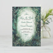 Save The Date Mariage forestier enchanté (Debout devant)