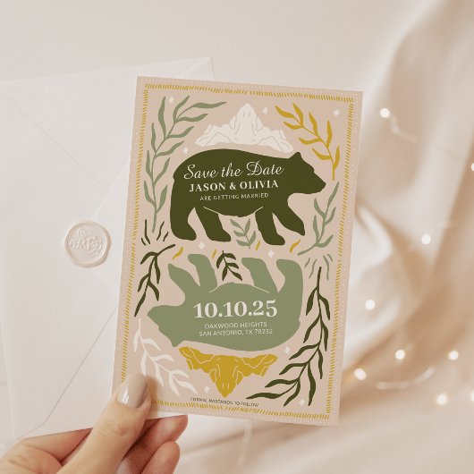 Save The Date Mariage forestier enchanté