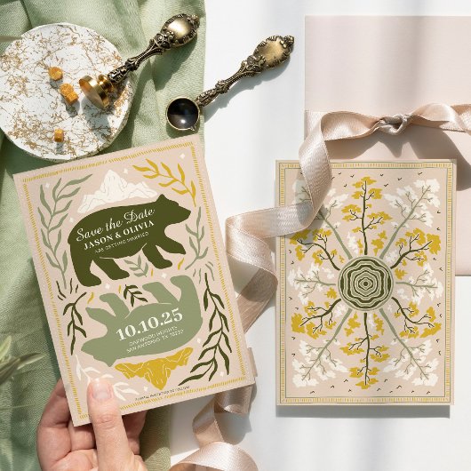 Save The Date Mariage forestier enchanté