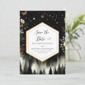 Save The Date Mariage forestier enchanté romantique minimal (Debout devant)