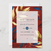 Save The Date Mariage forestier exotique (Devant)
