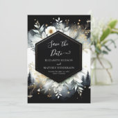 Save The Date Mariage forestier unique moderne (Debout devant)