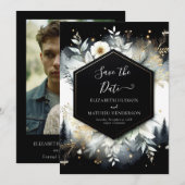 Save The Date Mariage forestier unique moderne (Devant / Derrière)